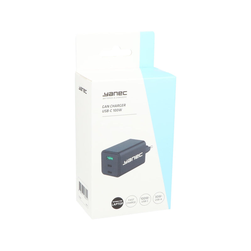 Yanec Compact Gan Charger USB-A USB-C 100W