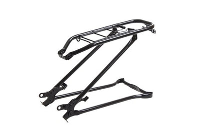 Porte-bagages avec support pliant 28 pouces acier noir