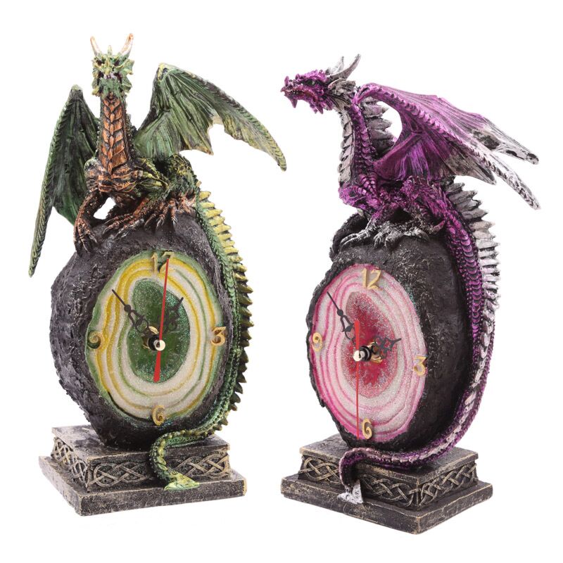 Geode Dragon Cloak Clock