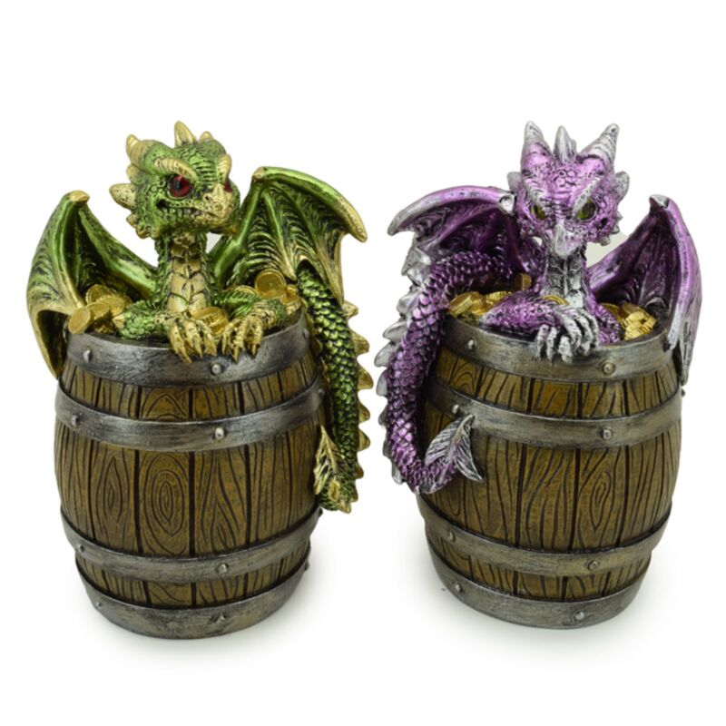 Éléments Baby Dragon en cuve avec trésor