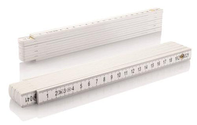 Mètre pliant Vector 2m plastique blanc