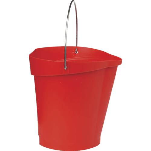 Seau Vikan rouge 12 litres. avec bec verseur