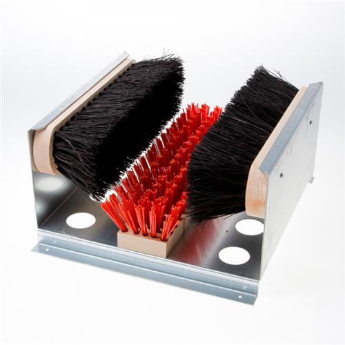 Brosse à pieds rouge noir