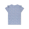 Fleur de marguerite | Chemise de natation UV bleue avec manches courtes
