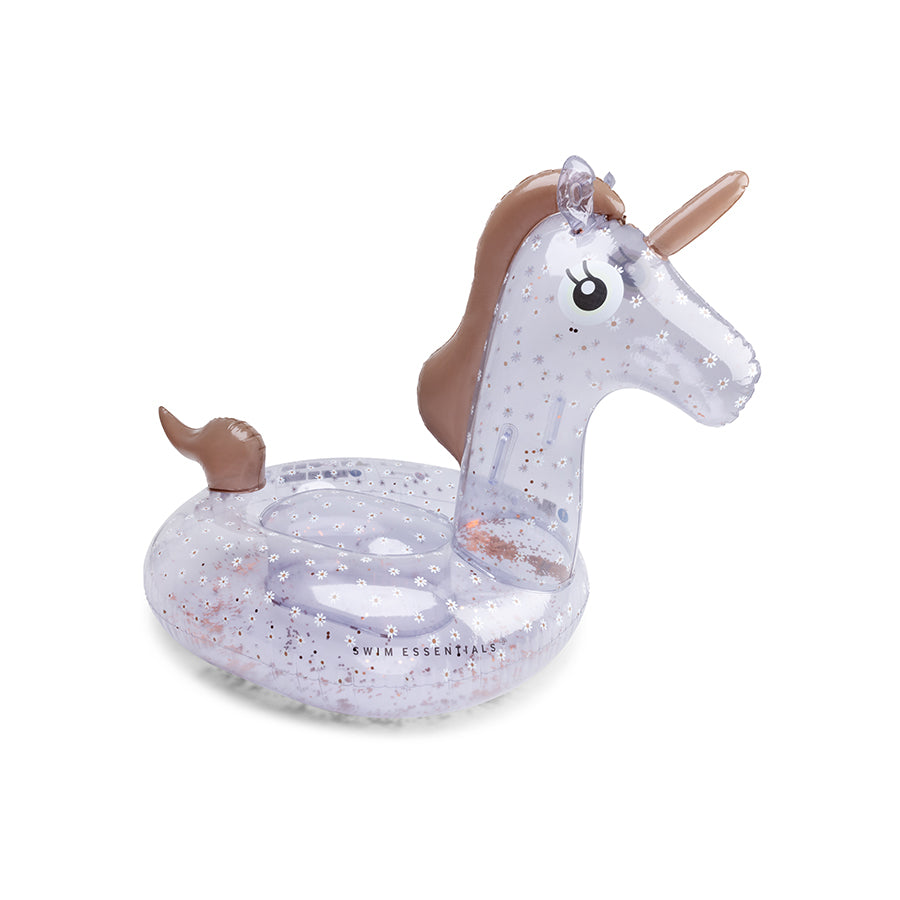 Fleur de marguerite | Lit d'air bleu licorne 150 cm