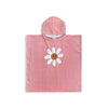 Fleur de marguerite | Red White Cotton Beach Poncho 65 x 65 cm