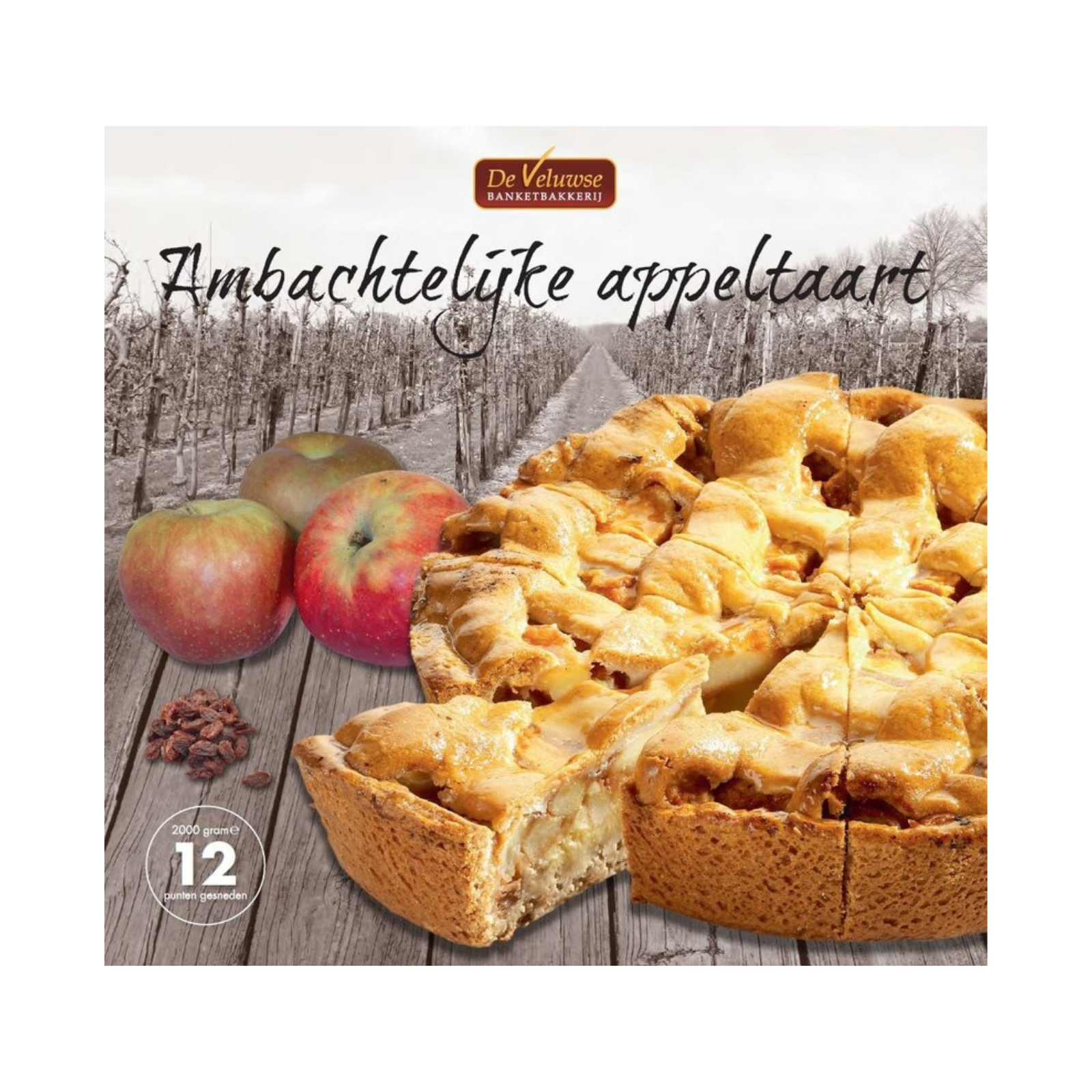 Tarte aux pommes artisanale De Veluwe Confiserie 12 pièces (2 kg)