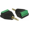 Adaptateur delock stéréo jack mâle 3,5 mm au bloc terminal
