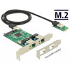Dellock Converter M.2 Key B + M Male> 2 x Gigabit LAN