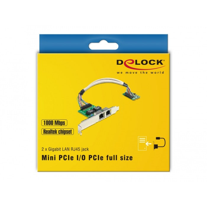 Dellock Mini PCIe I O PCIe pleine grandeur 2 x Gigabit LAN