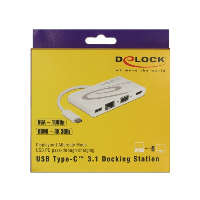 Dellock USB-C 3.1> HDMI + VGA + LAN + USB
