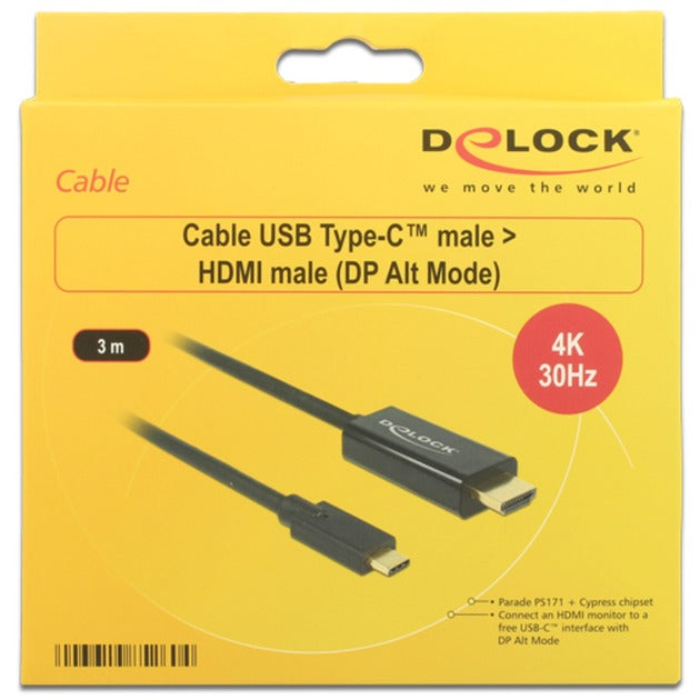 Dellock USB-C (mâle)> HDMI (mâle) (mode DP ALT)