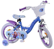 Disney Frozen 2 Children's Bike Girls 14 pouces Blue Purple Two Hand freins - afbeelding 2