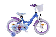 Disney Frozen 2 Children's Bike Girls 14 pouces Blue Purple Two Hand freins - afbeelding 1