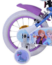 Disney Frozen 2 Children's Bike Girls 14 pouces Blue Purple Two Hand freins - afbeelding 3