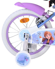 Vélo enfant Volare Disney La Reine des neiges 2 - filles - 16 pouces - bleu violet - deux freins à main - afbeelding 2