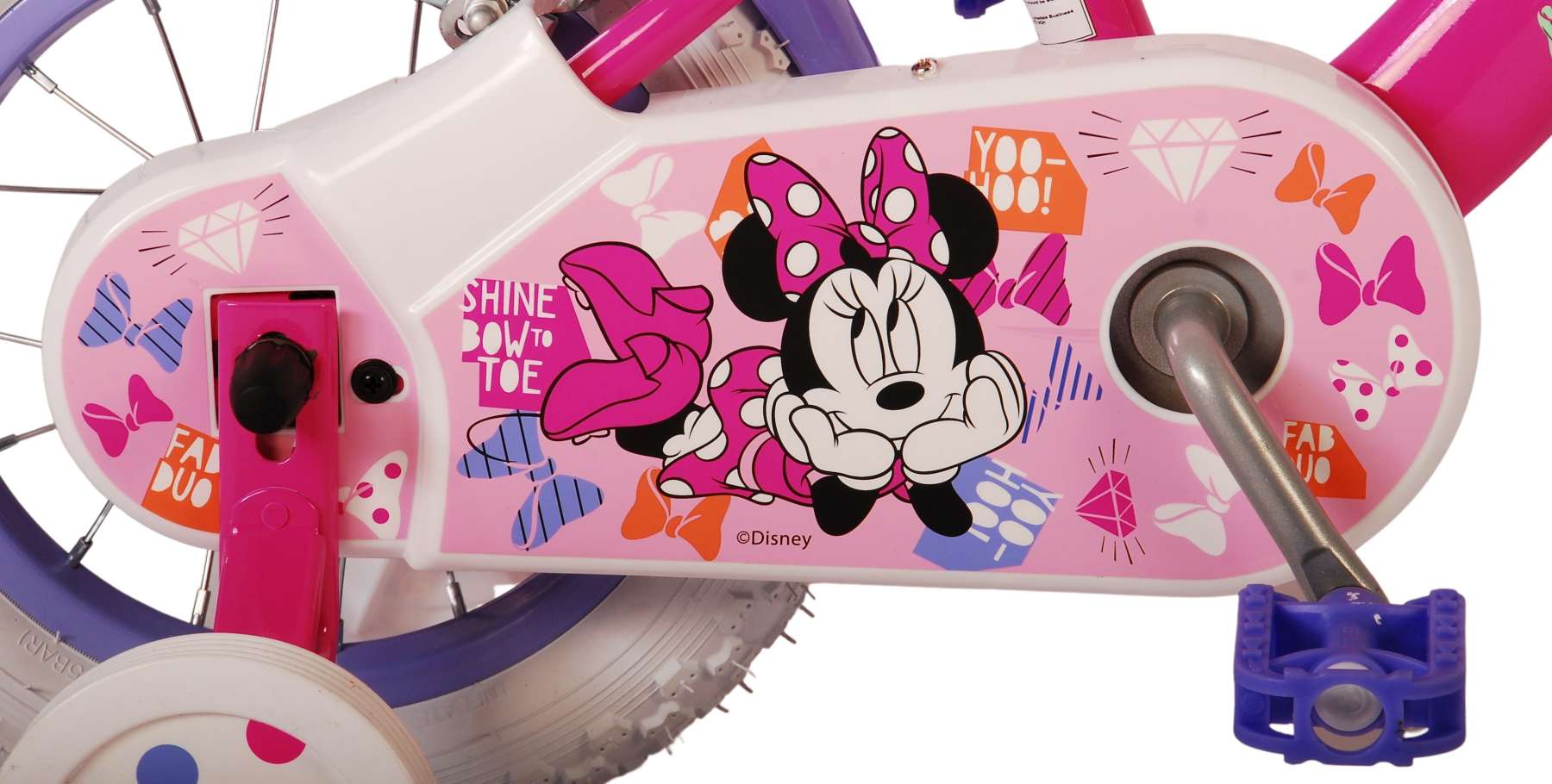 Disney Minnie le plus mignon de tous les temps! Bicycle d'enfants - filles - 12 pouces - rose - freins à deux mains