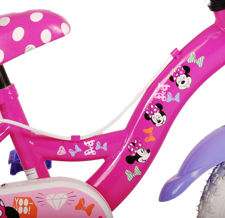 Disney Minnie le plus mignon de tous les temps! Bicycle d'enfants - filles - 12 pouces - rose - freins à deux mains