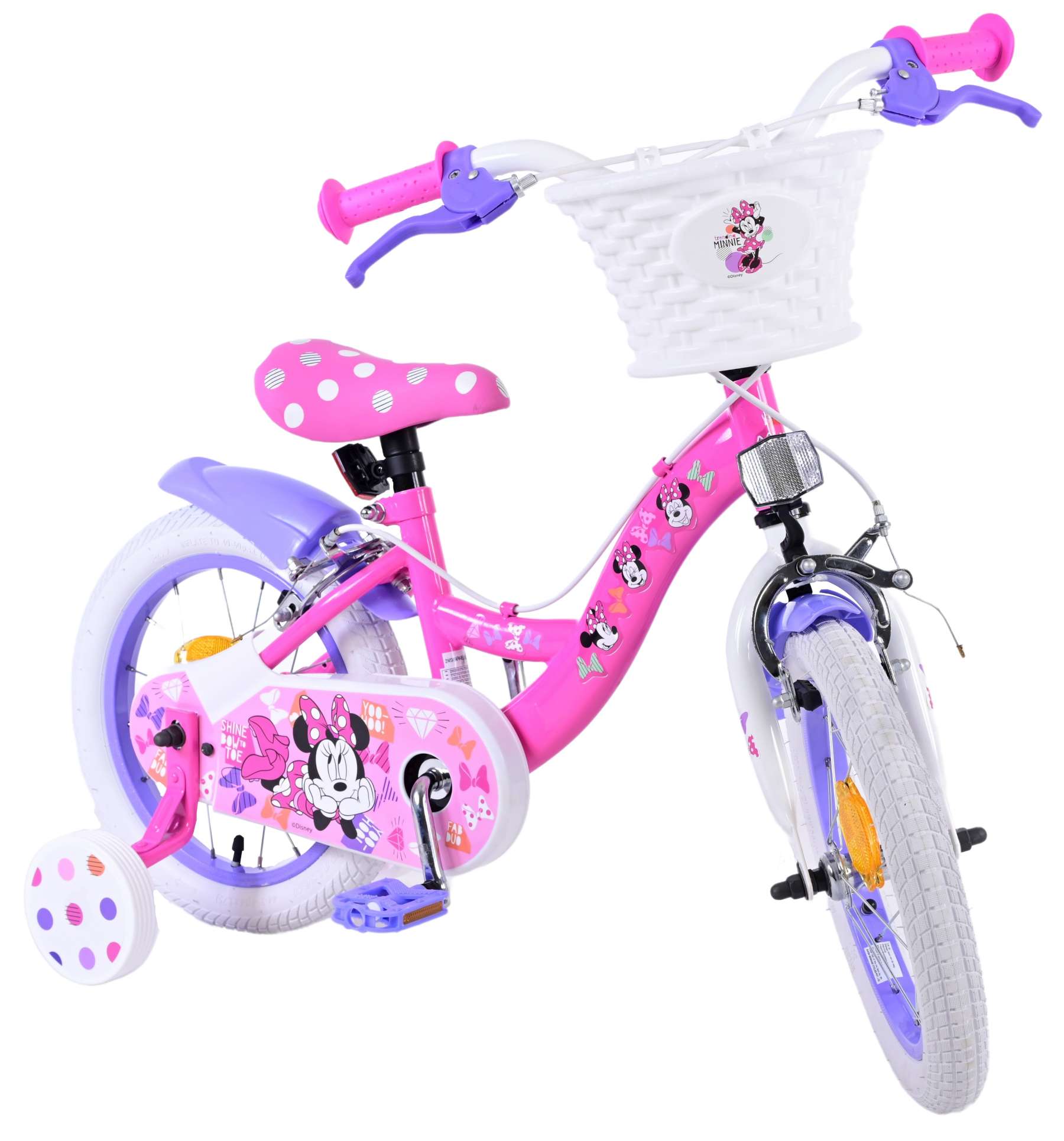 Disney Minnie Children's Bike Girls 14 pouces Pink Two Hand freins