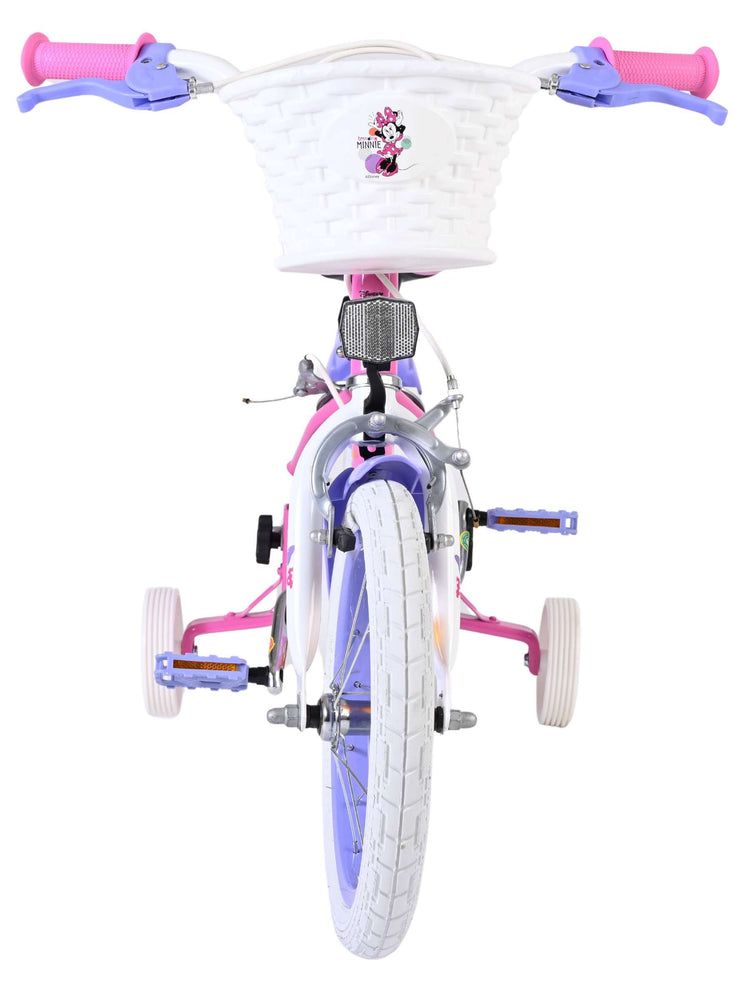 Vélo enfant Disney Minnie - filles - 14 pouces - rose - deux freins à main