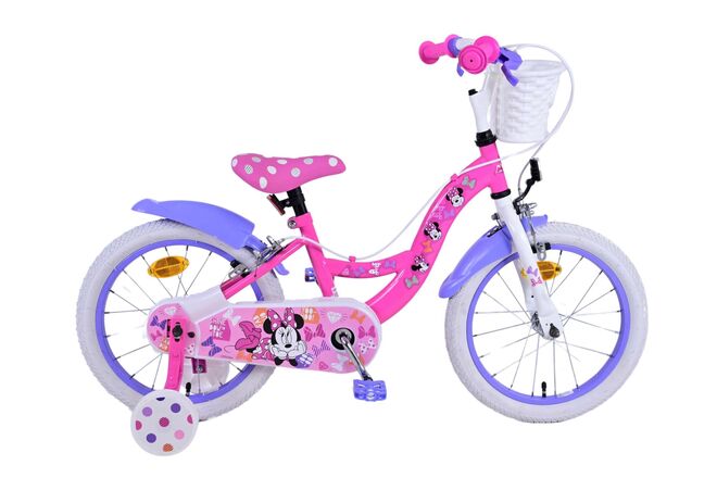 Disney Minnie Children's Bike Girls 16 pouces rose deux freins à main