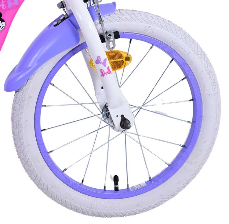 Disney Minnie Children's Bike Girls 16 pouces rose deux freins à main
