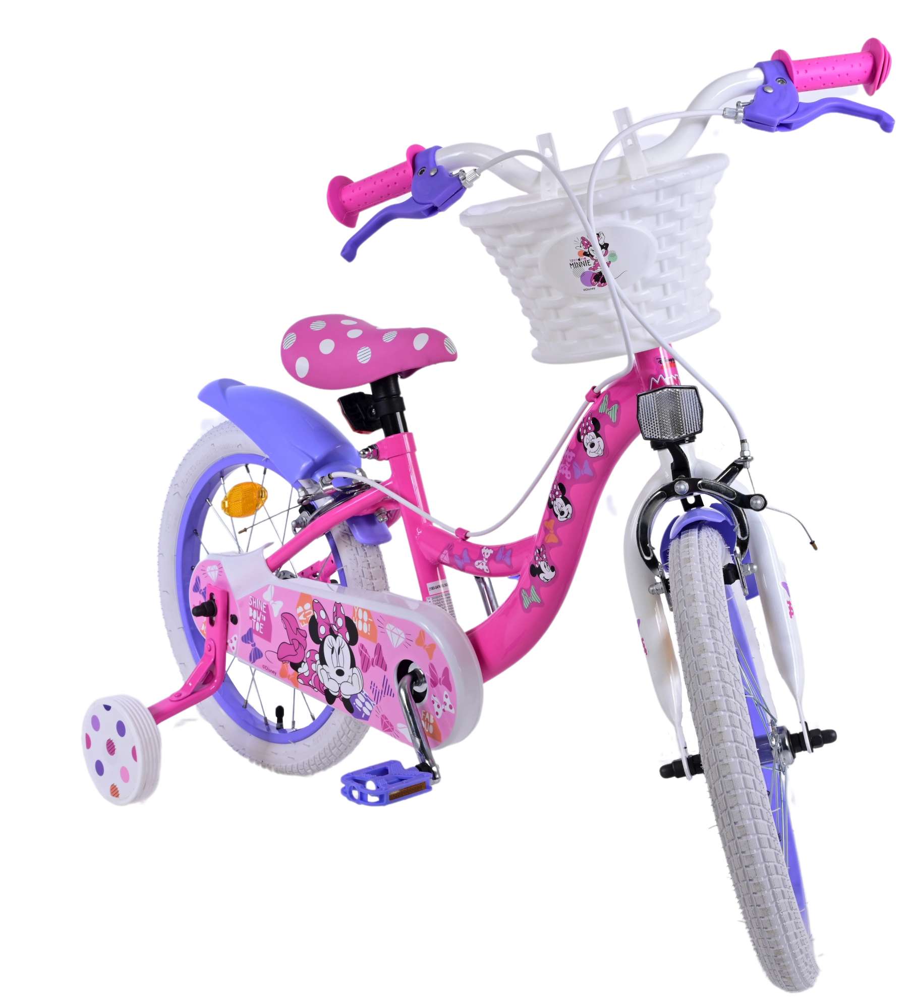 Disney Minnie Children's Bike Girls 16 pouces rose deux freins à main