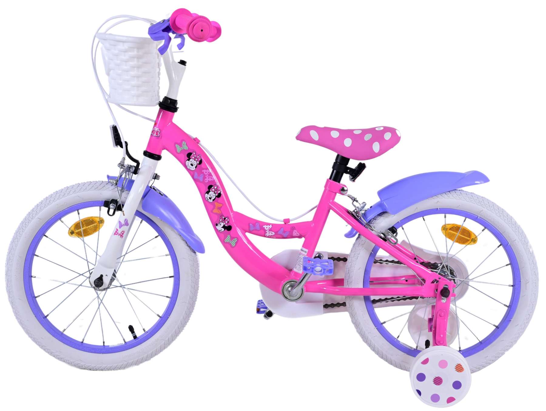 Disney Minnie Children's Bike Girls 16 pouces rose deux freins à main