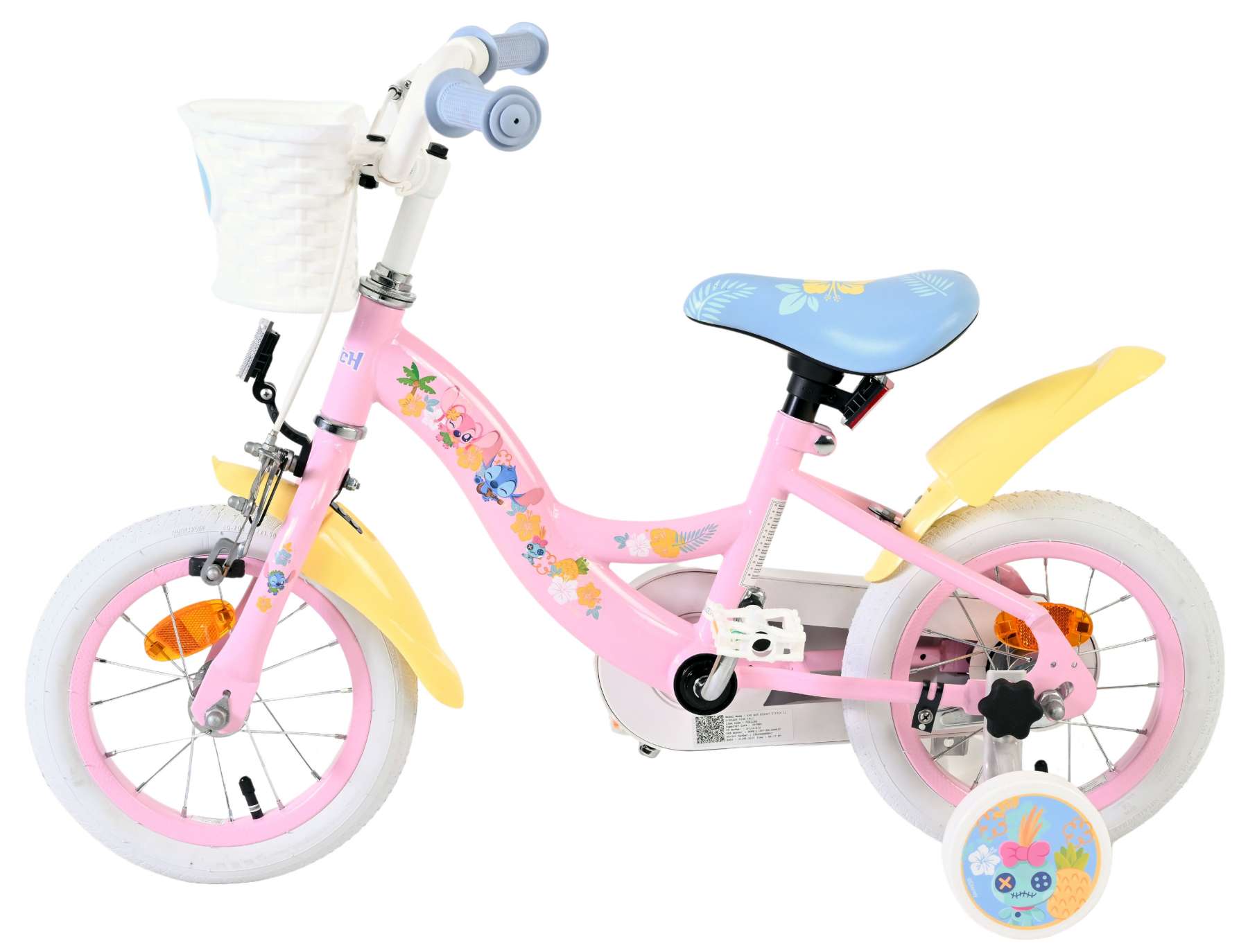 Vélo enfant Volare koala - filles - 12 pouces - rose