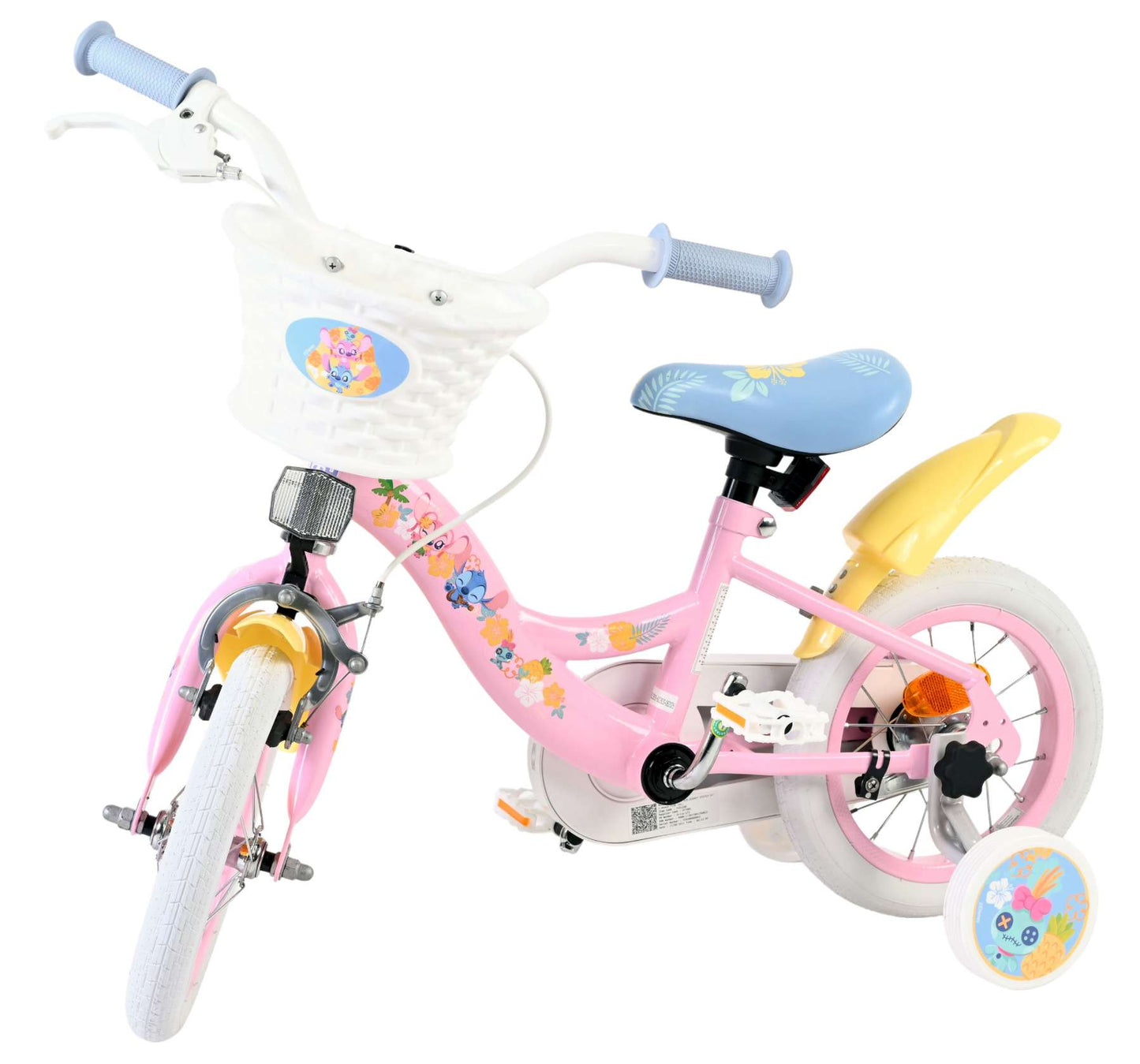 Vélo enfant Volare koala - filles - 12 pouces - rose
