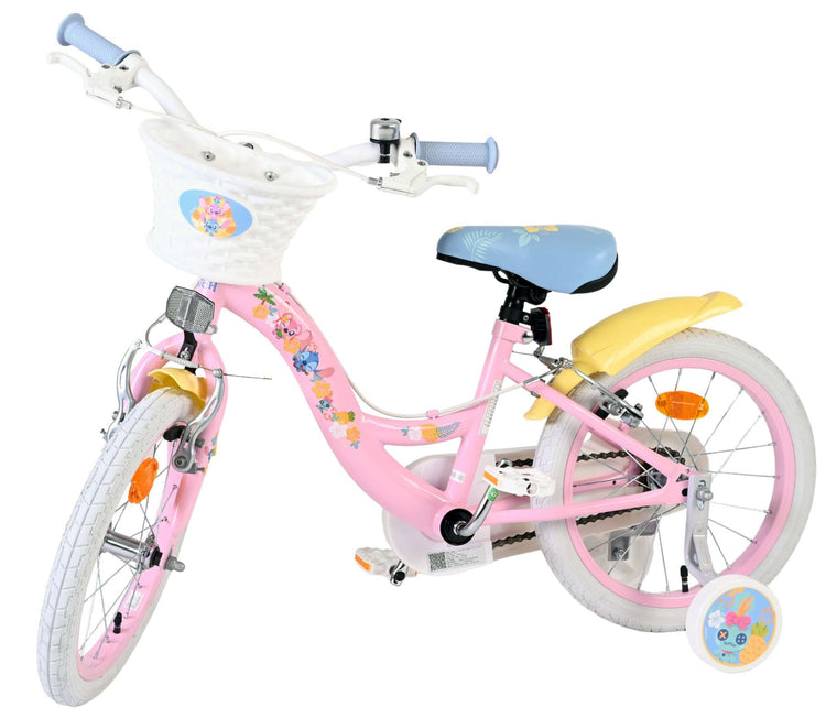 Vélo pour enfants Stich Disney Stitch - filles - 16 pouces - rose - deux freins à main