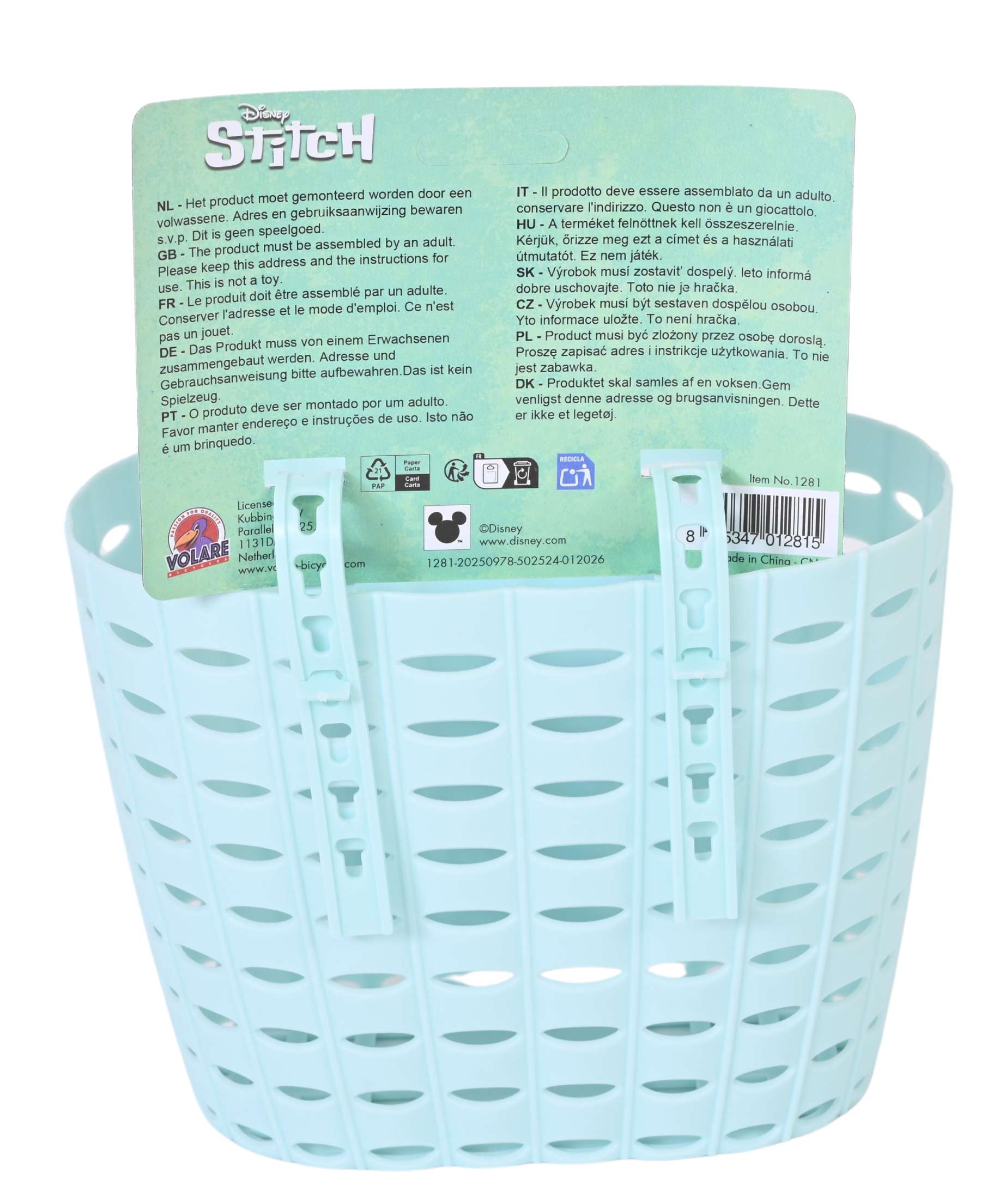 Panier en plastique Stich Disney Stitch - uni - bleu
