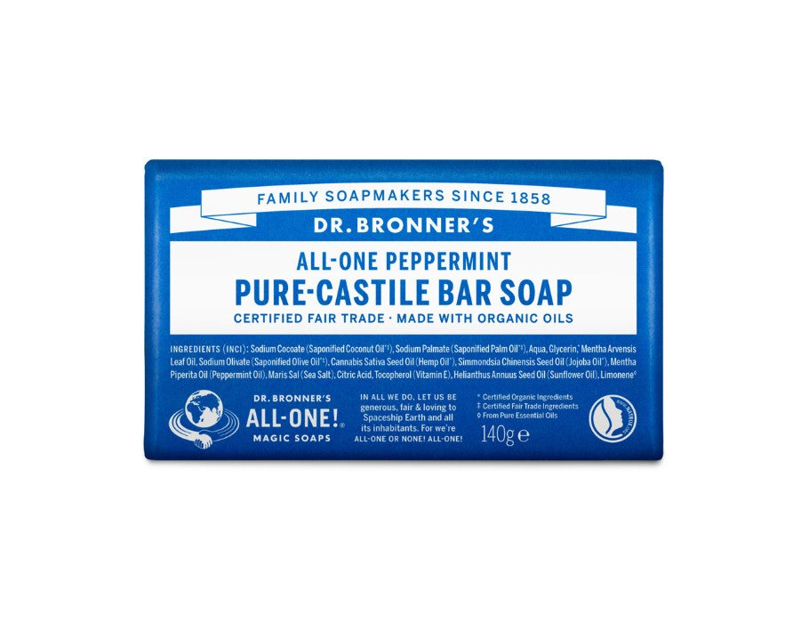 Docteur Bloque de savon de Bronner Pure Peppermine de Castille