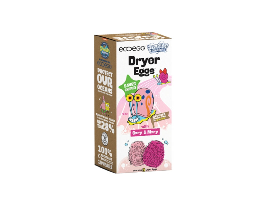 Ecoegg lavant les boules sèches Spongebob Gary Mary Mary Free 2 pièces