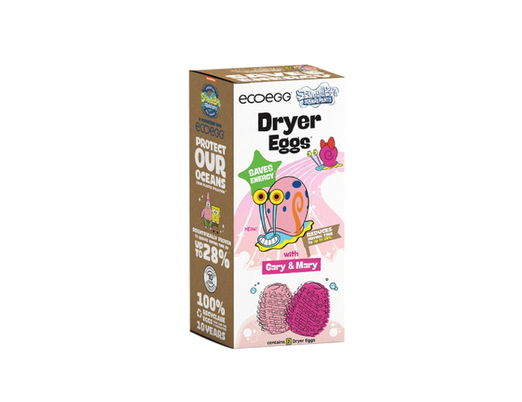 Ecoegg lavant les boules sèches Spongebob Gary Mary Mary Free 2 pièces