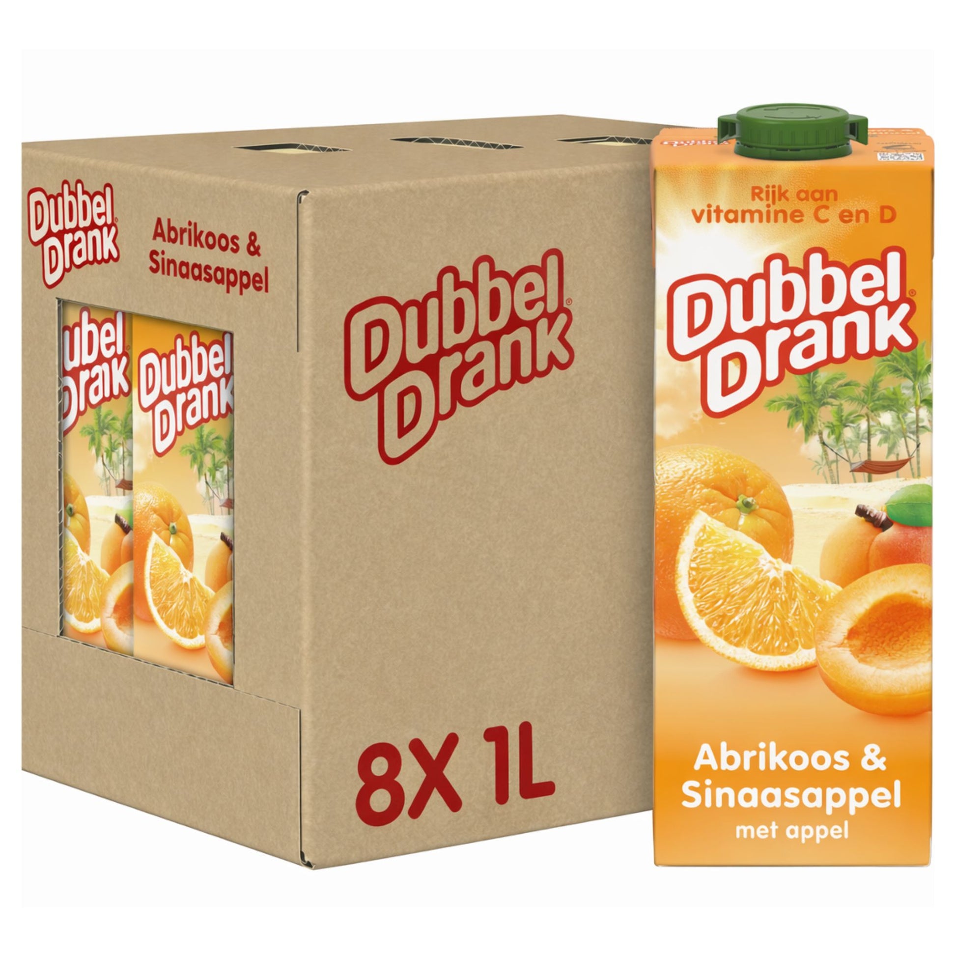 Pack double boisson orange abricot (8x1 litre)