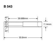 Enduro Lager Ball Head B 543 2RS ​​1-9 16x2x9 32 '' ABEC 3 Max - afbeelding 2