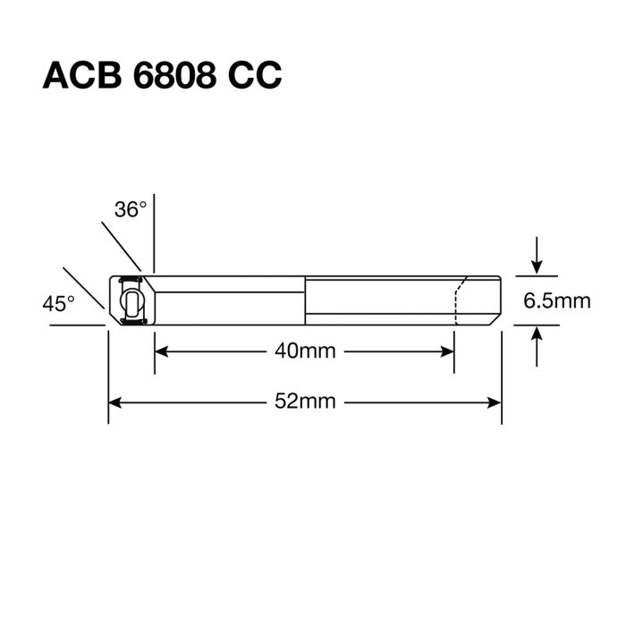 Enduro inférieur Balle Head ACB 6808 cc 40x52x6.5 (36x45 °) noir