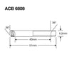 Tête sphérique Enduro Bearing acb 6808 40x51x6.5 (36x36°) acier inoxydable