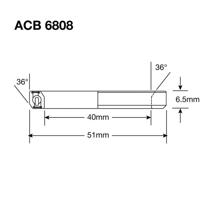 Tête sphérique Enduro Bearing acb 6808 40x51x6.5 (36x36°) acier inoxydable
