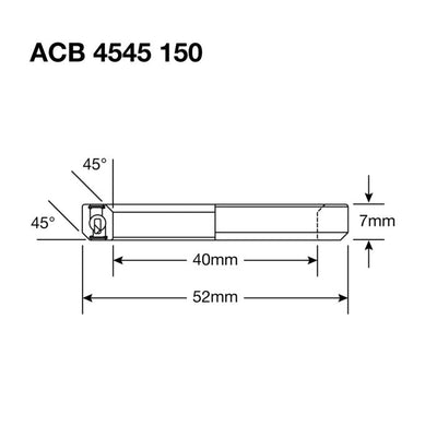 Enduro acb 4545 150 inox - 440c (contact angulaire) - 40x52x7 (45x45°)