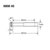 Enduro inférieur Balle Head 6808 LLB BO 45 40X52X7 (45 ° ID)