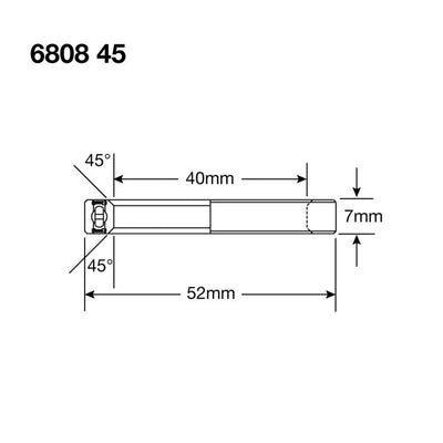 Enduro inférieur Balle Head 6808 LLB BO 45 40X52X7 (45 ° ID)