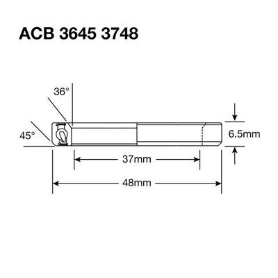 Enduro inférieur Balle Head ACB 3645 30.2x41x6.5 (36x45 °) en acier inoxydable