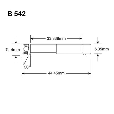 Roulements Enduro b 542 ss - Inox 440c (contact angulaire) - 1 5 16''x1 3 4''x9 32''