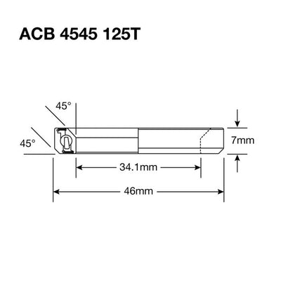 Roulements Enduro acb 4545 125t ss - 440c inox (contact angulaire) - 34.1x46x7 (45x45°)