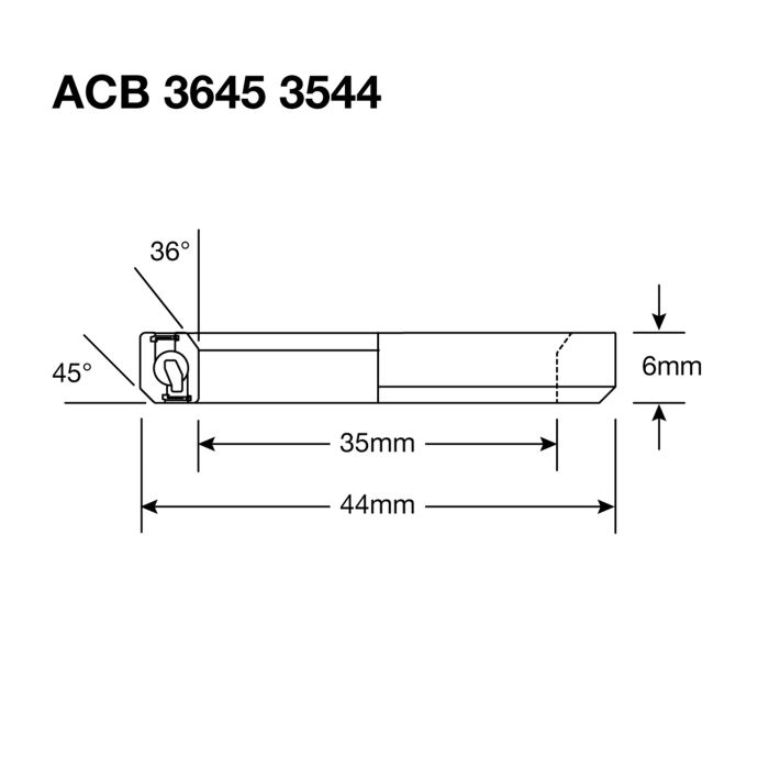 Roulements Enduro acb 3645 3544 ss - inox 440c (contact angulaire) - 35x44x5,5 (36x45°)