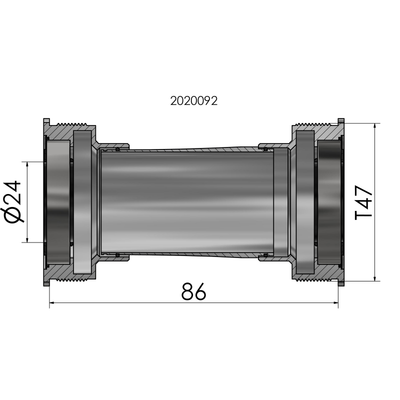 Scoop Elvedes Elvedes Fit T47 Shimano en interne 86 mm