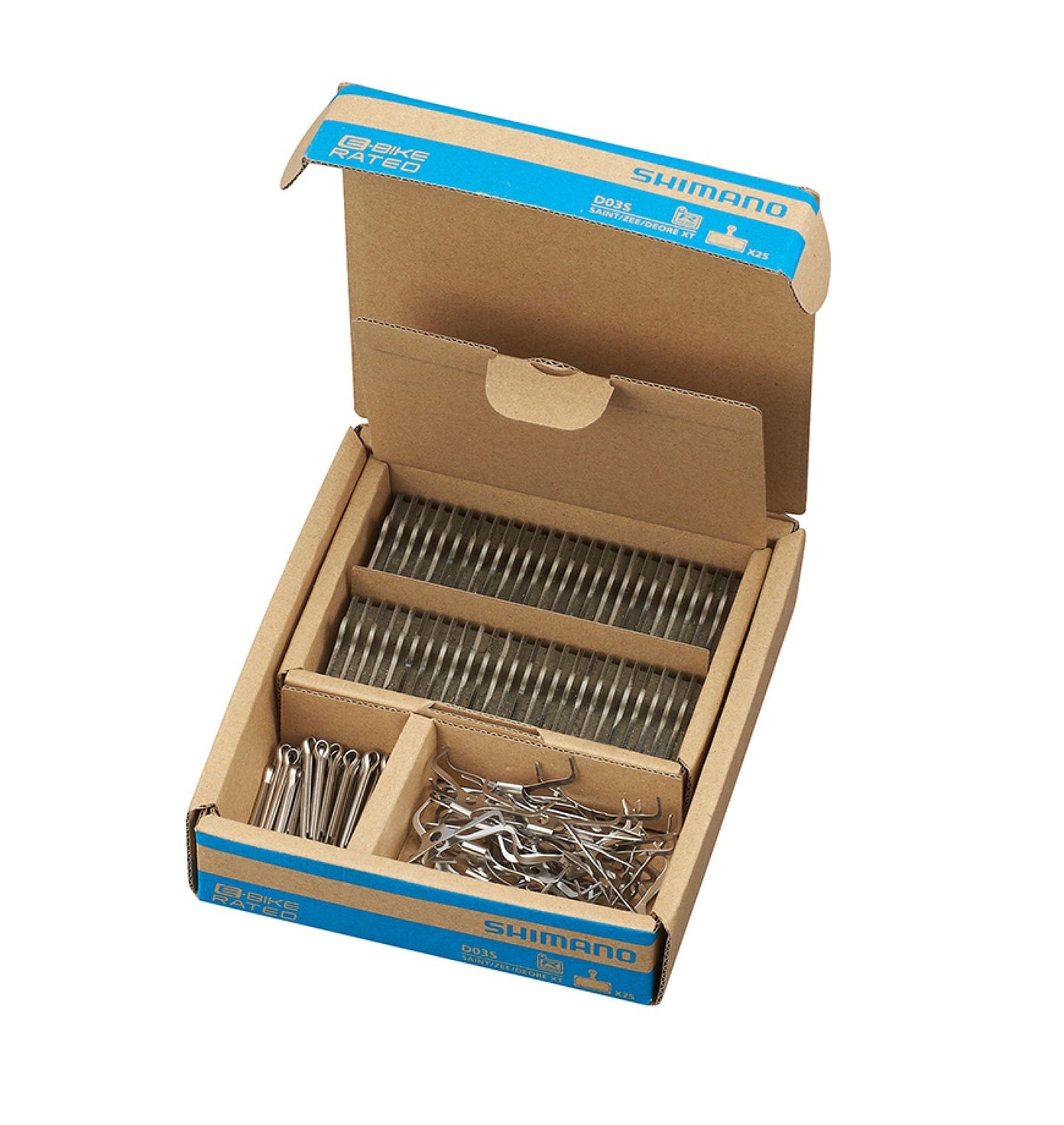 Plaquettes de frein à disque en résine Shimano d03s (pack atelier de 25)