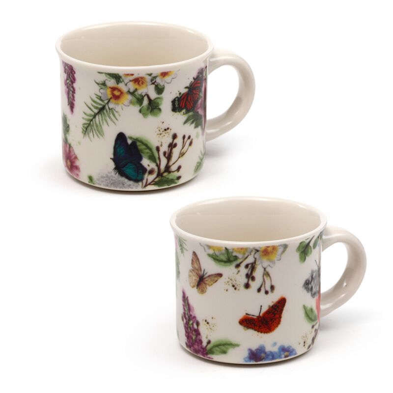 Butterfly Meadows Ret 2 tasses à expresso en porcelaine